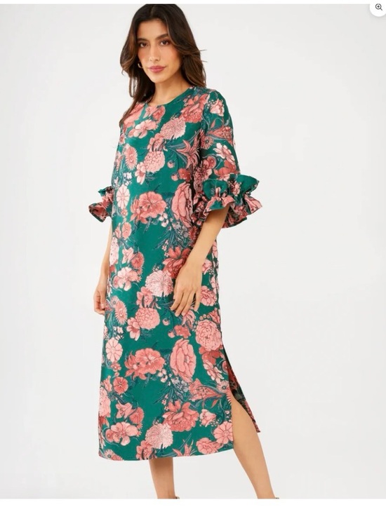 Abbey Glass Dresses & Skirts - ABBEY GLASS Bronwyn Dress Forest Mum Jacquard